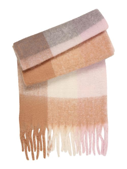 STUDIO SELECT Sjal  camel / stone / pastelpink / hvid