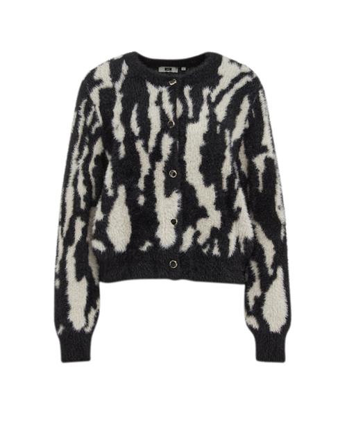 WE Fashion Cardigan  ecru / sort