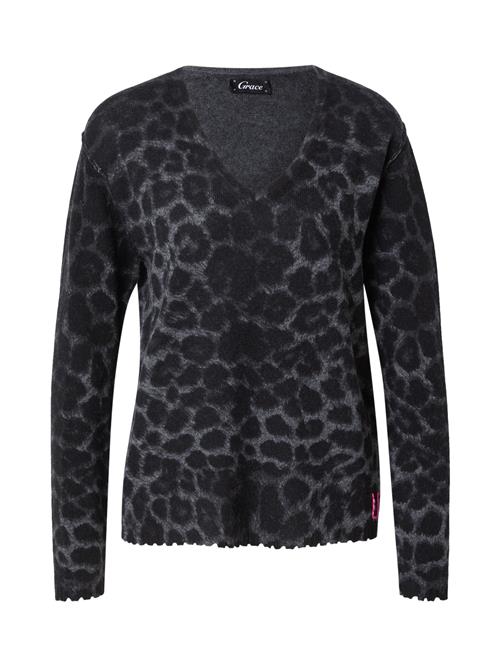 Grace Pullover  antracit / mørkegrå / lys pink