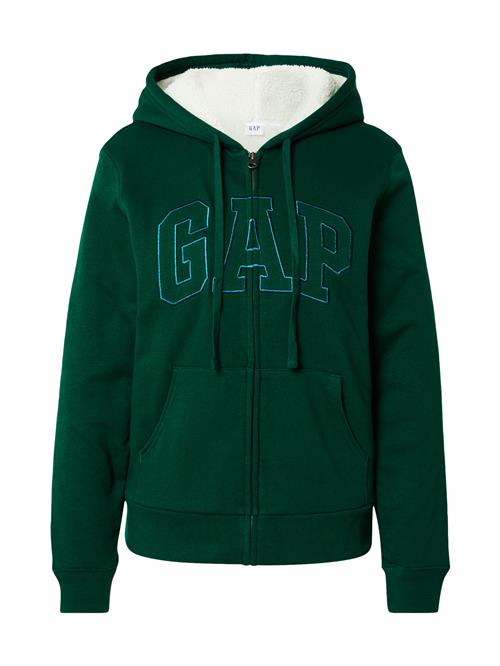 GAP Sweatjakke 'HERITAGE'  cyanblå / mørkegrøn