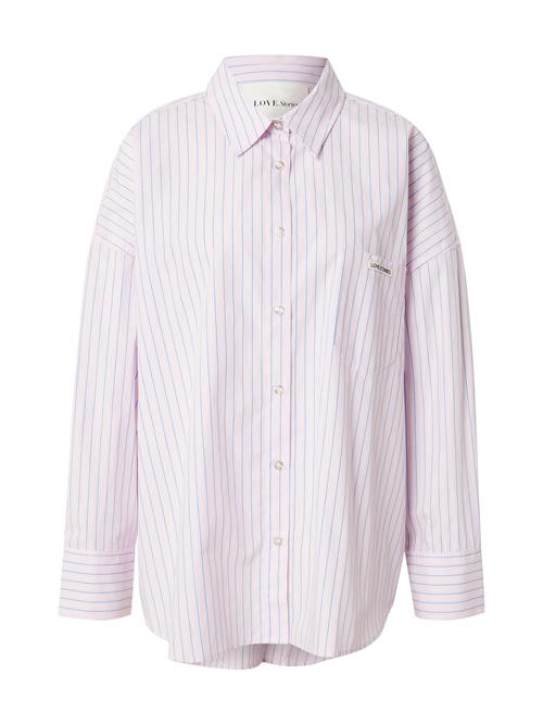 LOVE Stories Bluse 'Hailey'  blå / lyserød / hvid