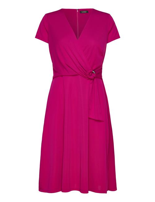 Surplice Jersey Dress Lauren Ralph Lauren Pink