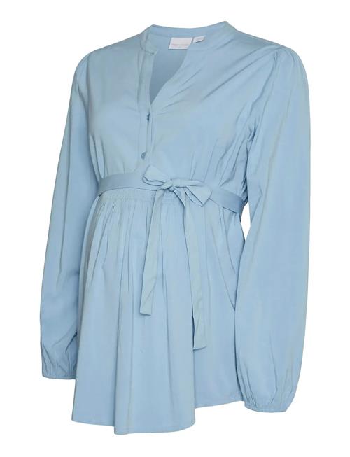 Se Mlelva Lia L/S Wo Top 2F Mamalicious Blue ved Booztlet