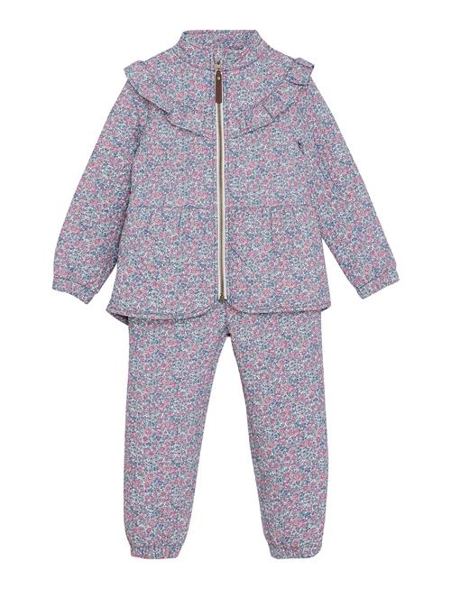 Se Thermal Set W. Frills, Aop En Fant Purple ved Booztlet