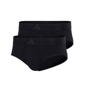adidas 2P Active Flex Cotton 3 Stripes Low Rise Trunk Sort bomuld Medium Herre