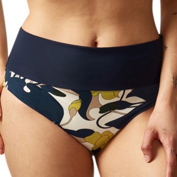 Chantelle Flowers High Waist Bikini Brief Blå m. blomste 46 Dame