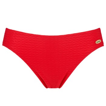 Damella Brigitte Textured Bikini Brief Rød nylon 36 Dame