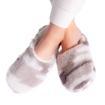 PJ Salvage Cozy Slipper Hvid Mønster Small Dame