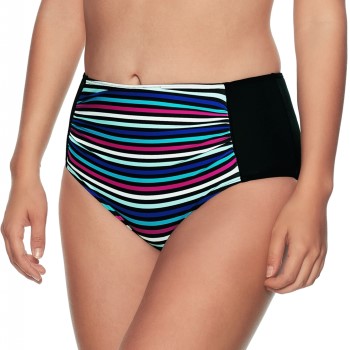 Wiki Alicante Midi Shape Bikini Brief Sort stribet 48 Dame