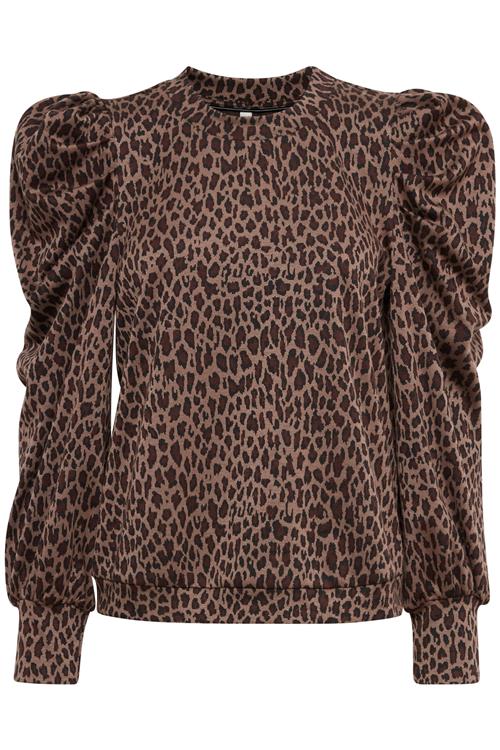 PULZ Jeans Shirts 'Dunne'  mørkebrun / sort