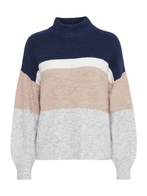 b.young Pullover ' BYOMEA STRIPED JUMPER 2 - '  blå / lysebrun / grå / hvid
