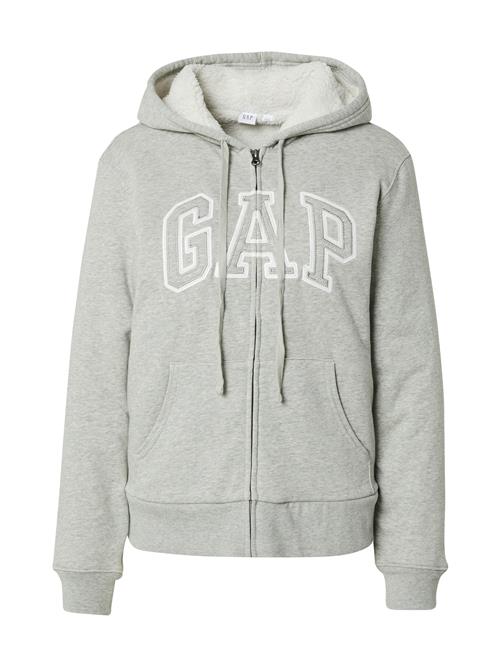 GAP Sweatjakke 'HERITAGE'  lysegrå / hvid