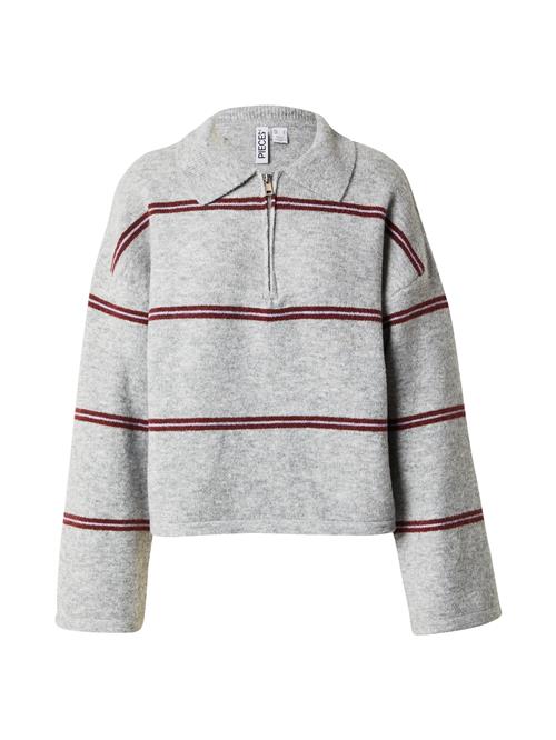 PIECES Pullover 'PCALIMA'  brun / lysegrå / lilla