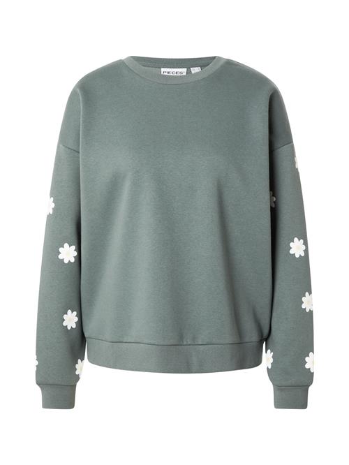 PIECES Sweatshirt 'PCKALINKA'  gul / pastelgrøn / hvid