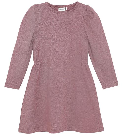 Minymo Kjole - Glitter - Rib - Rose Brown