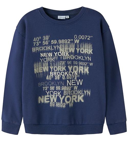 Name It Sweatshirt - NkmNestel - Blueprint m. Print