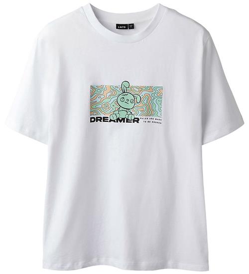 LMTD T-shirt - NlmAnders - Bright White m. Print