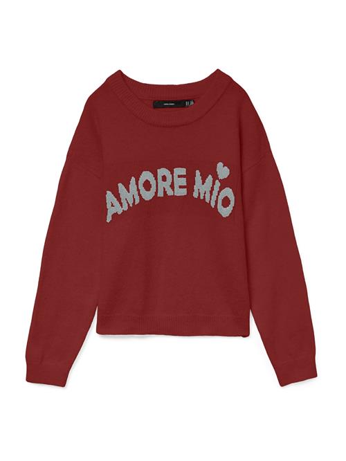 VERO MODA Pullover 'VMAMOREMIO'  rustbrun / lysegrå