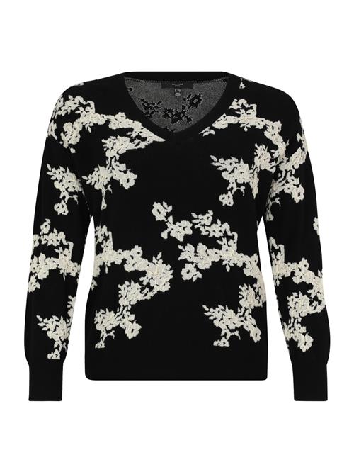 Se Vero Moda Curve Pullover 'VMCNANCY'  creme / sort ved About You