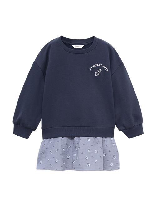 MANGO KIDS Kjole 'WALK'  marin / hvid