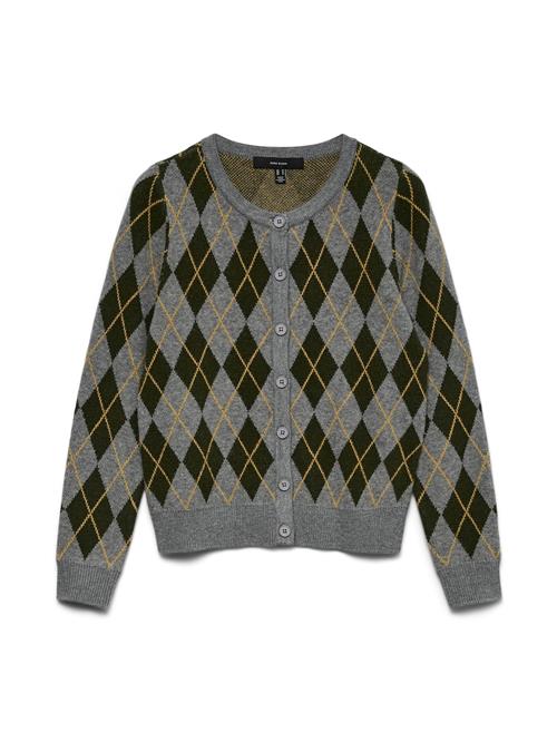 VERO MODA Cardigan 'SAGE'  gul / grå / sort