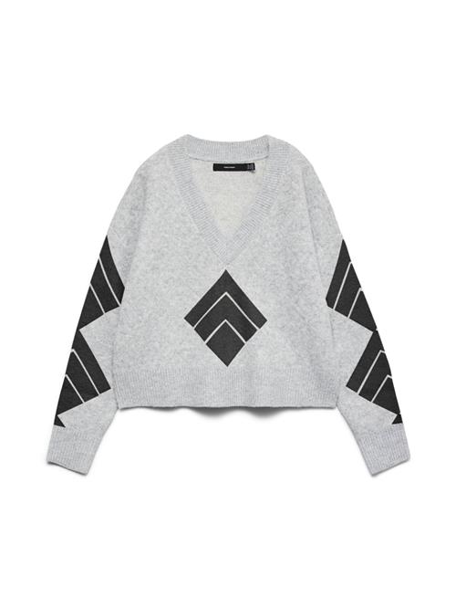VERO MODA Pullover 'DAE'  grå / sort