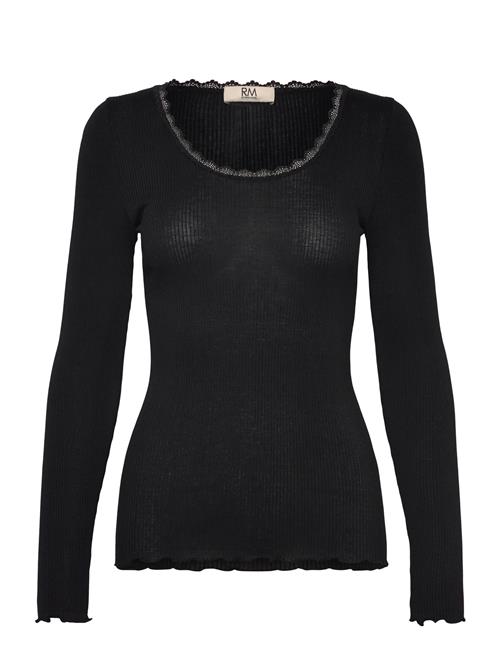 Rmwjohanne Wool Blend Ls U-Neck T-S RM By Rosemunde Black
