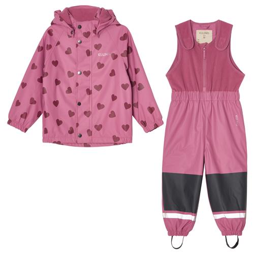 Kuling Ottawa Foret Regnsæt Mauve Hearts  74/80 cm  Lilla  74/80 cm  Unisex