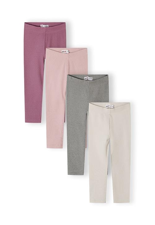 MINOTI Leggings  lysegrå / grå-meleret / lilla / orkidee