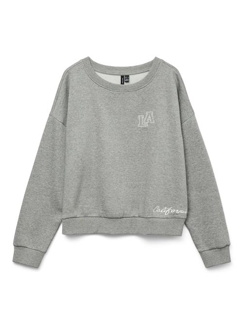 VERO MODA Sweatshirt 'VMTRINA'  grå-meleret / hvid