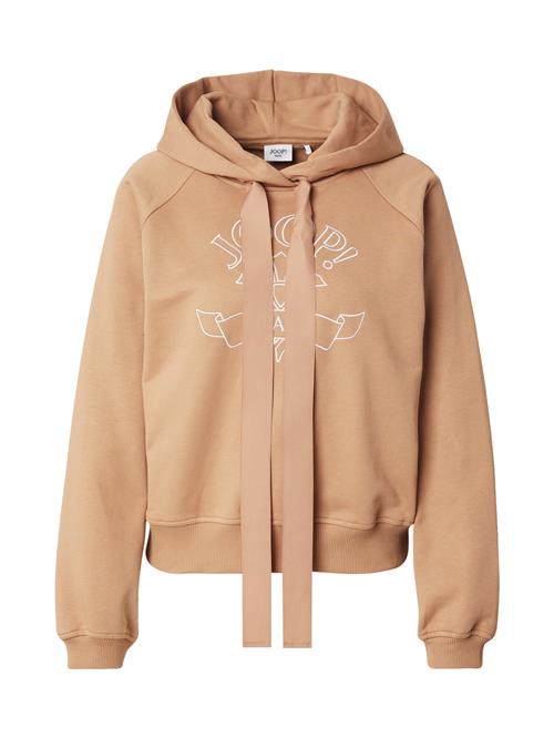 JOOP! Jeans Sweatshirt 'Tinna'  camel / hvid