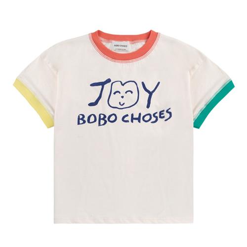 Bobo Choses Smiling T-shirt Offwhite 4-5 Y  Creme  4-5 år  mand