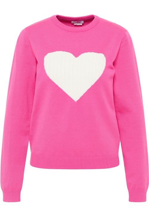 Se MYMO Pullover 'Nolie'  fuchsia / hvid ved About You
