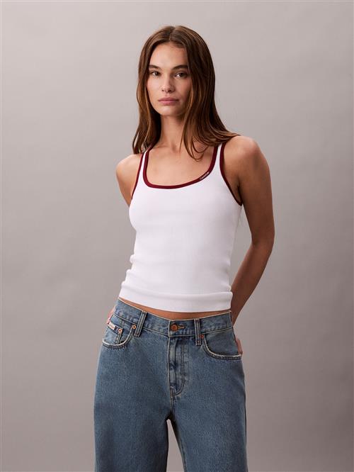 Calvin Klein Jeans Sticktop  mørkerød / hvid