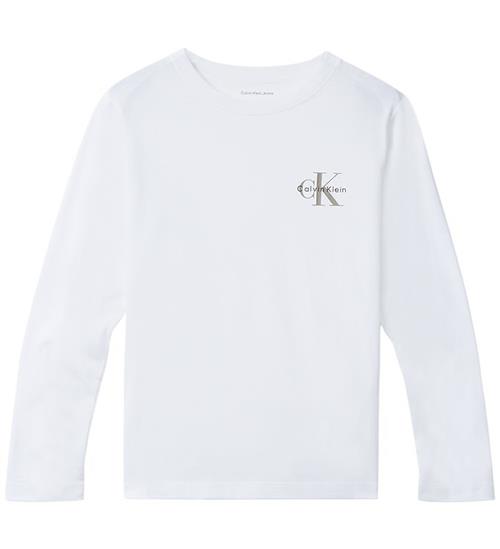 Calvin Klein Bluse - Chest Monologo - Bright White