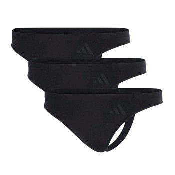 adidas Trusser 3P Sport Active Seamless Low Rise Thongs Sort polyamid Small Dame