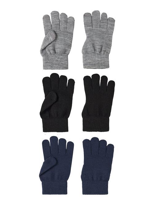 NAME IT 6-Pak Handsker Magic Black Grey Spellbound