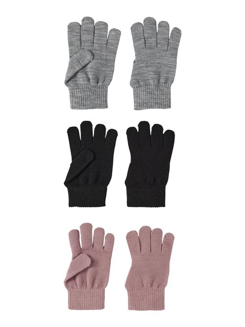 Se NAME IT 6-Pak Handsker Magic Black Grey Woodrose hos SmartKidz