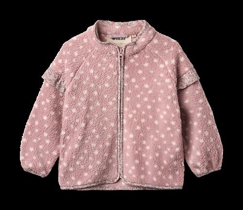 Wheat Ellena Fleece-jakke Rosewood Dots  Rosewood Dots 92 cm  Lyserød  92 cm  kvinde