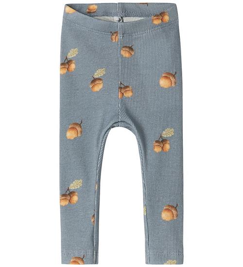 Name It Leggings - Rib - NbmOlyan - Tradewinds m. Agern