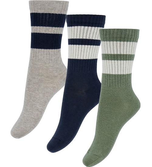 MP Strømper - Rib - 3-pak - Anker - Lysebrunmeleret