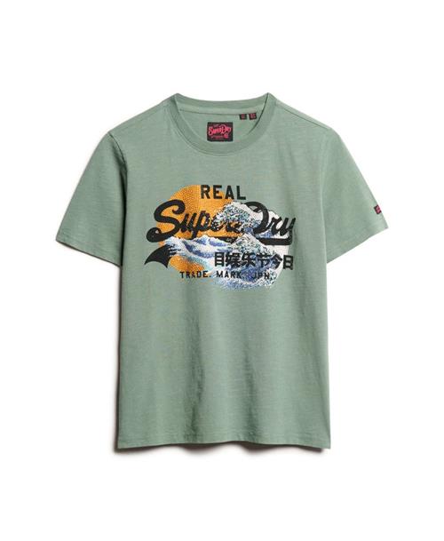 Superdry Shirts 'Tokyo'  curry / pastelgrøn / sort / hvid