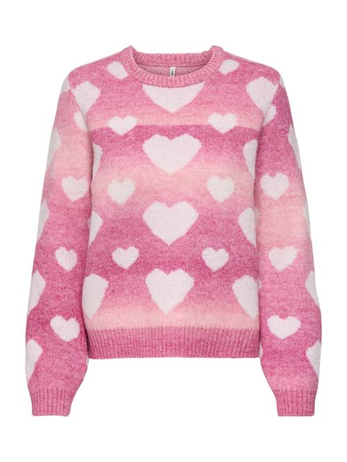 Se ONLY Pullover 'ONLAIDA'  lyserød / hvid ved About You