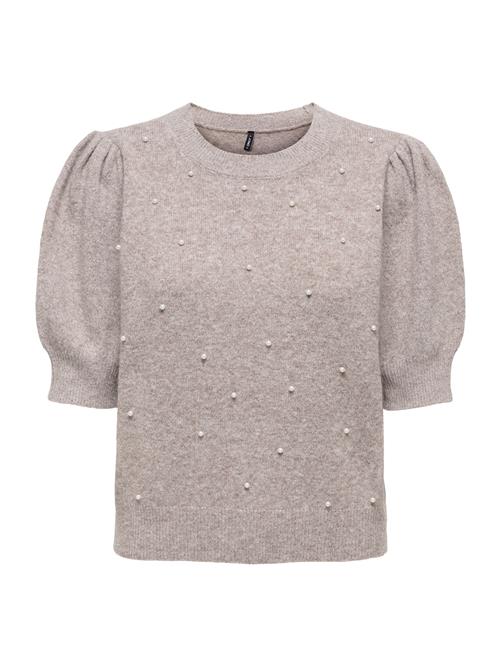 ONLY Pullover 'ONLPEARLY'  cappuccino / perlehvid