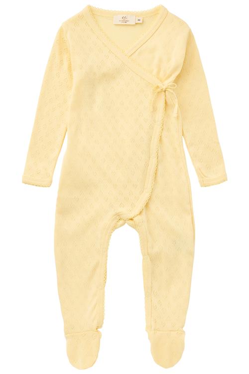 Copenhagen Colors GOTS Pointelle Cross-Over Body Pale Yellow  Pale Yellow 68 cm  Gul  68 cm  kvinde