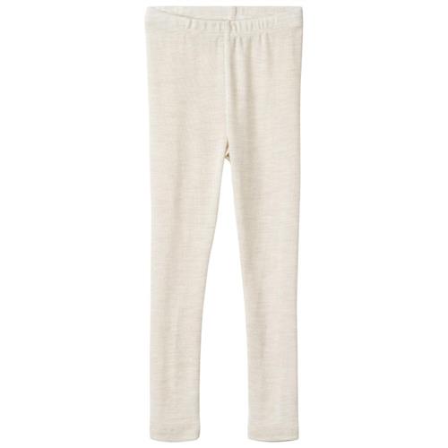 Wheat Agi Leggings I Uld Eggshell Melange  Cream 110 cm  Creme  110 cm  Unisex