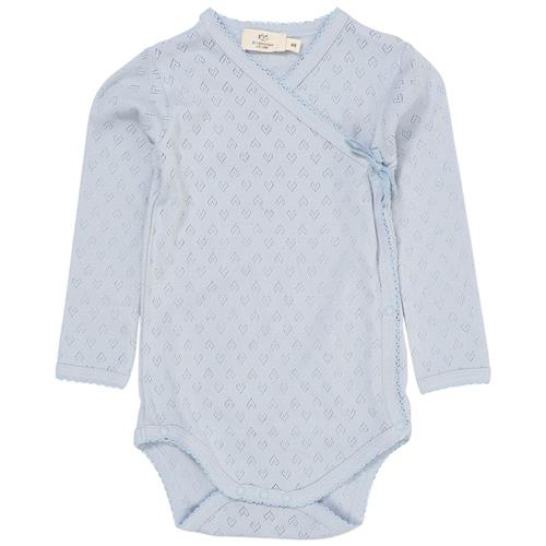 Copenhagen Colors GOTS Heart Baby Body Dusty Blue 74 cm  Blå  74 cm  mand