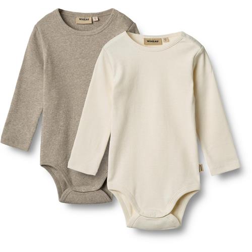 WHEAT Sparkedragt/Body  beige / grå-meleret