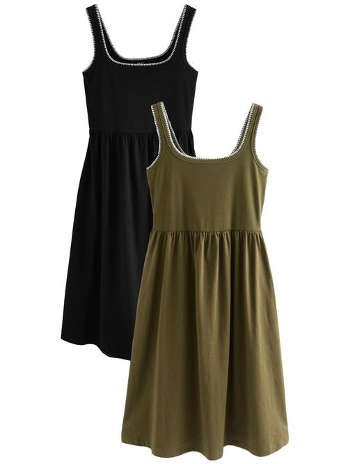 Next Sommerkjole  khaki / sort / hvid
