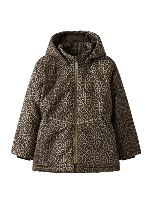 NAME IT Overgangsjakke 'NKFMaxi'  beige / brun / sort